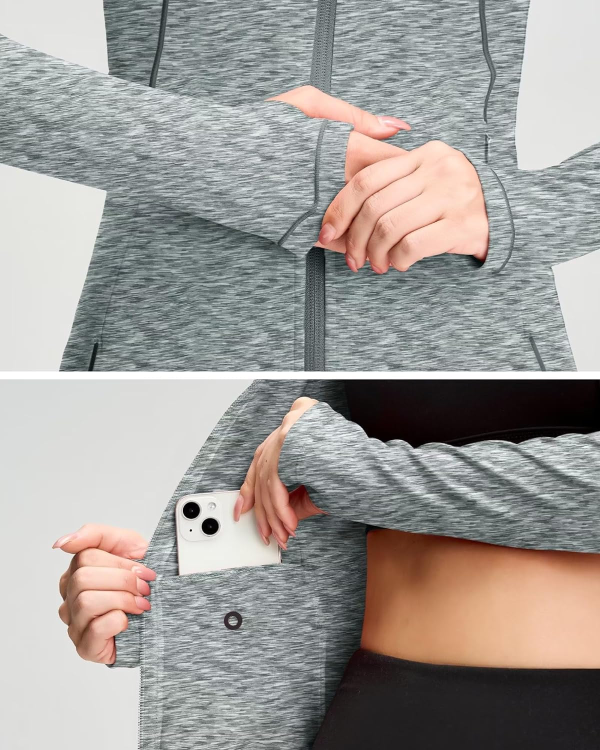 Women's Full Zip Athletic Running Jacket - Stylish Gym & Yoga Top for Active Lifestyle